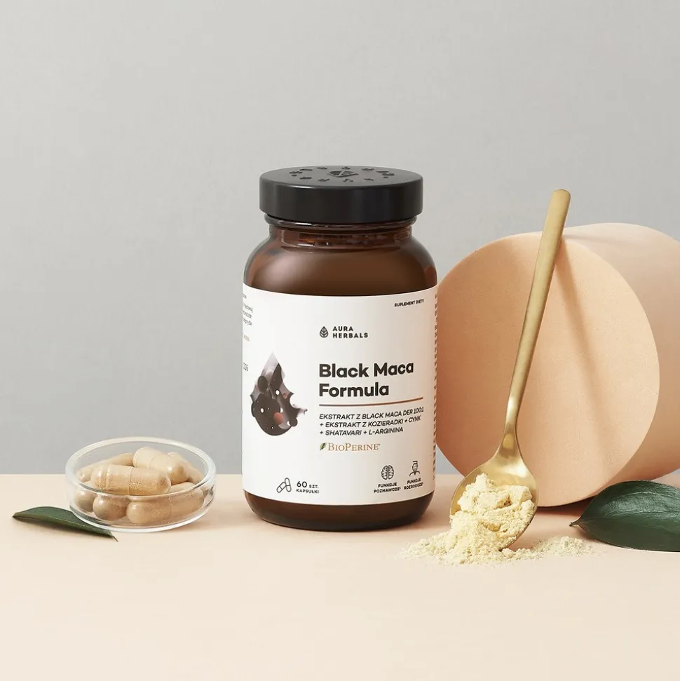 Aura Herbals Black Maca Formula, kapsułki, 60 szt.