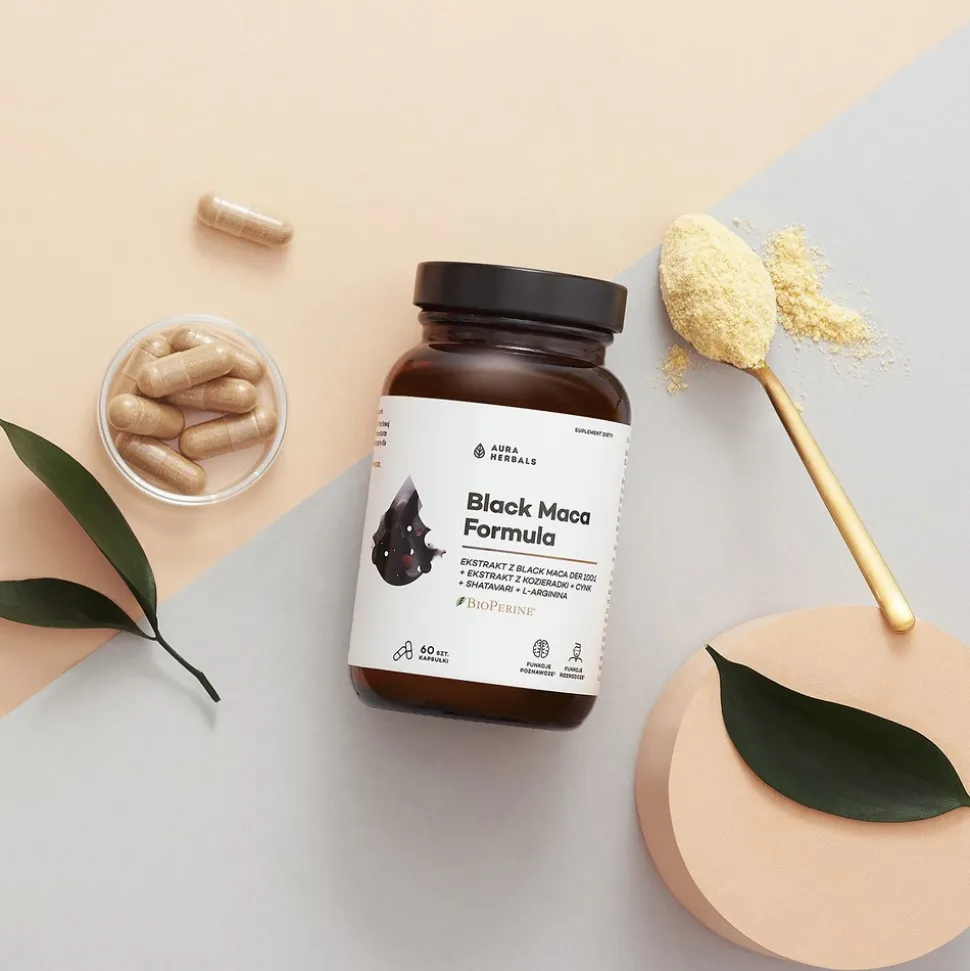 Aura Herbals Black Maca Formula, kapsułki, 60 szt.