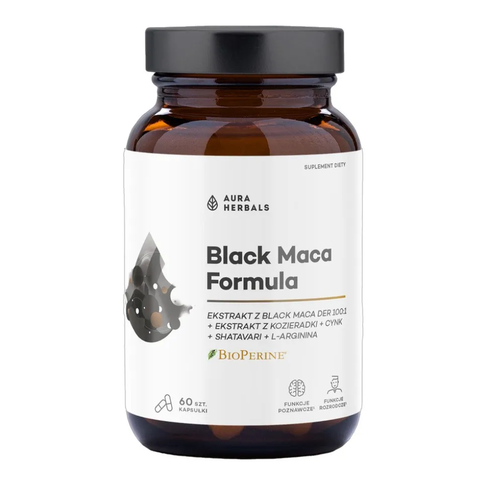 Aura Herbals Black Maca Formula, kapsułki, 60 szt.