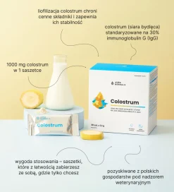 Aura Herbals Colostrum 1000 mg, saszetki z proszkiem, smak bananowy, 30 szt.
