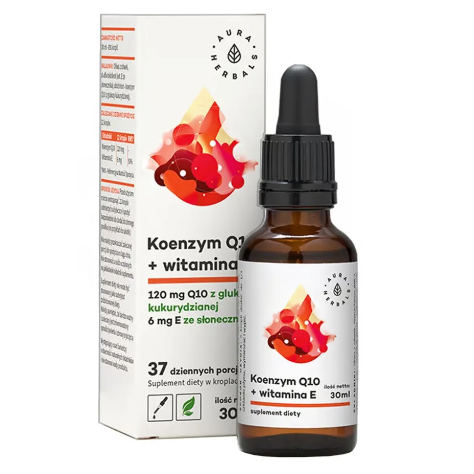Aura Herbals Koenzym Q10+Witamina E, krople, 30 ml