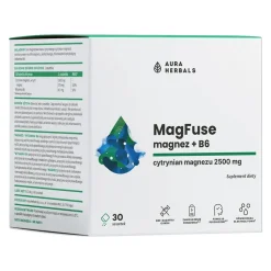 Aura Herbals MagFuse magnez + B6, saszetki z proszkiem, 30 szt.