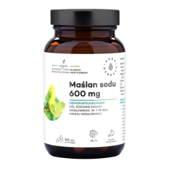 Aura Herbals, Maślan sodu mikrokapsułkowany 600 mg, kapsułki, 90 szt.