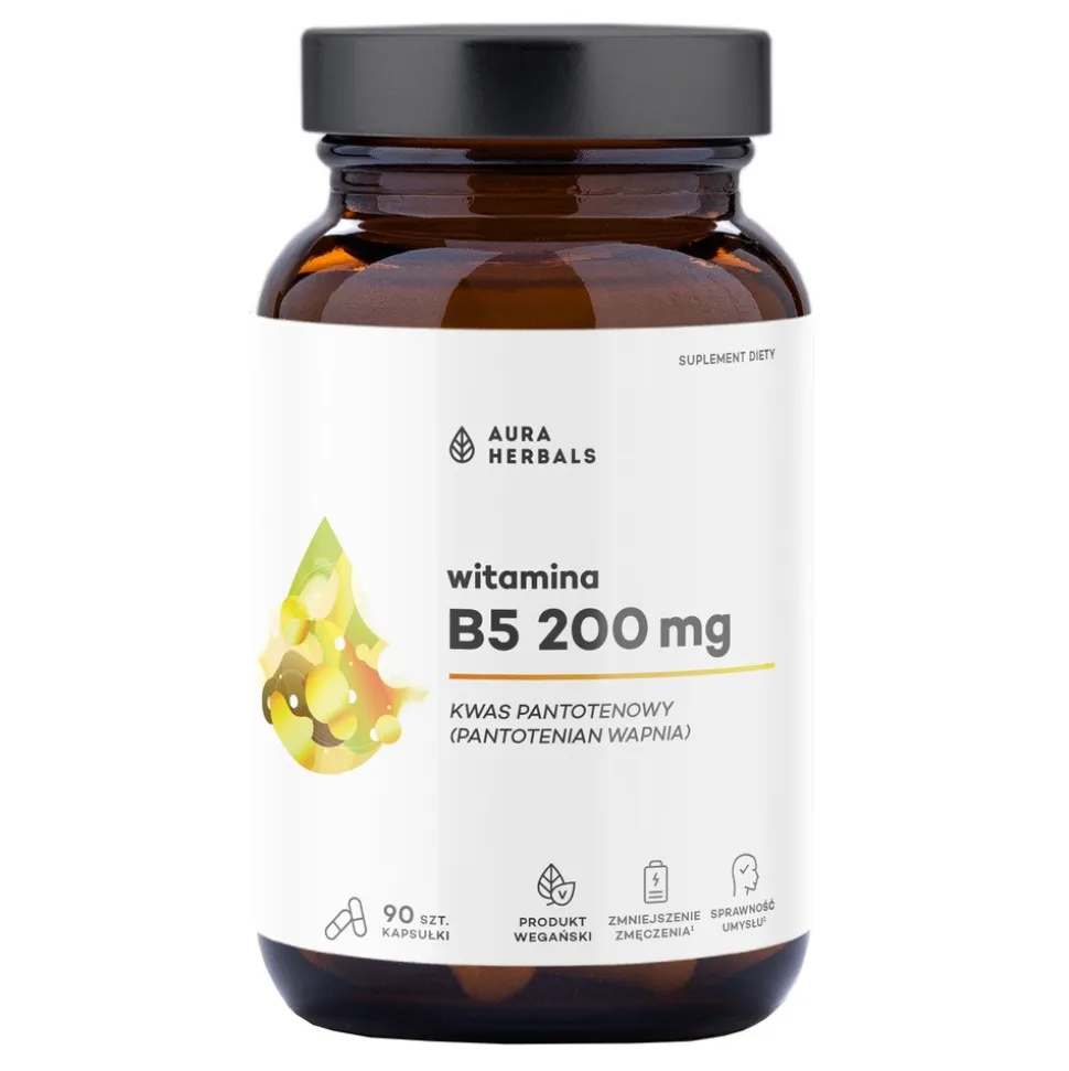 Aura Herbals Witamina B5 200 mg, kapsułki, 90 szt.