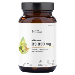 Aura Herbals Witamina B3 830 mg, niacyna, kapsułki, 60 szt.