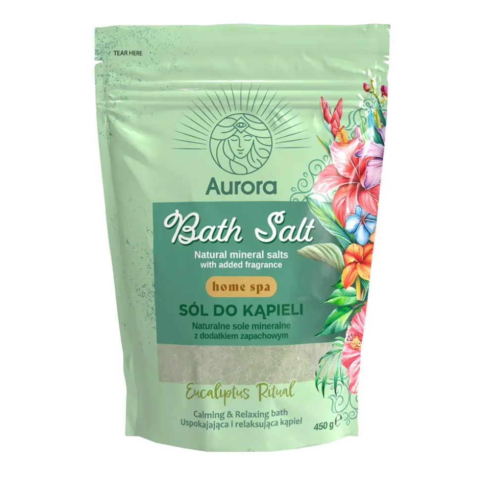 Aurora Eucaliptus Ritual, sól do kąpieli, 450 g