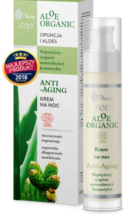 AVA Aloe Organic, krem na noc anti-aging, 50 ml