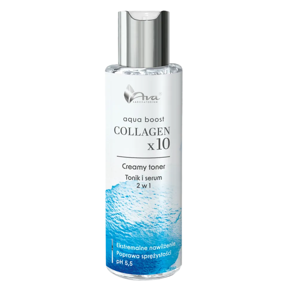 Ava Aqua Boost Collagen Creamy, tonik i serum 2w1, 100 ml