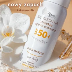 AVA Invisible Ultra-light Mist, mgiełka ochronna, SPF50+, 75 ml