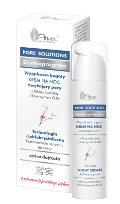 AVA Pore Solutions, krem na noc zwężający pory, 50 ml