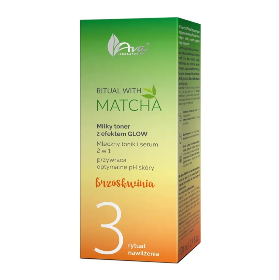 AVA Ritual with Matcha, mleczny tonik i serum do twarzy, 2w1, 100 ml