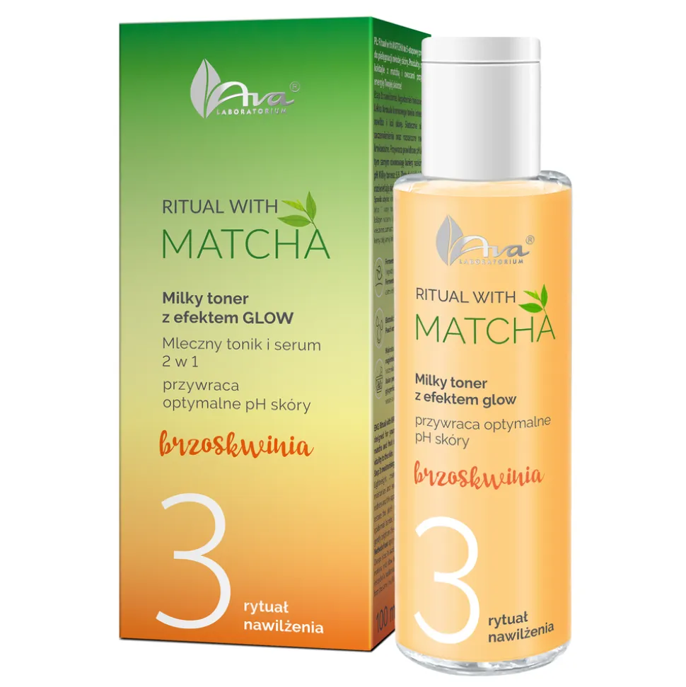 AVA Ritual with Matcha, mleczny tonik i serum do twarzy, 2w1, 100 ml