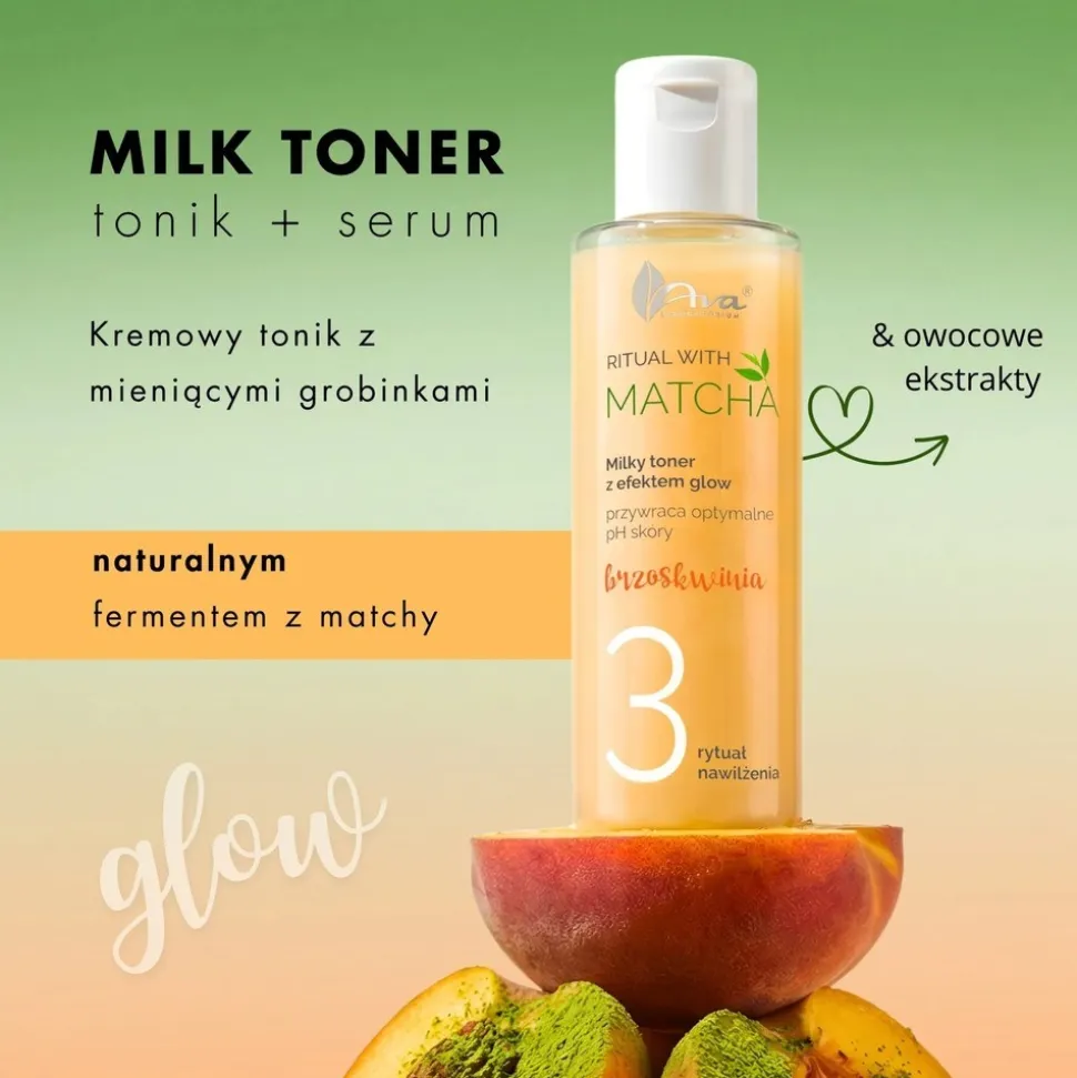 AVA Ritual with Matcha, mleczny tonik i serum do twarzy, 2w1, 100 ml