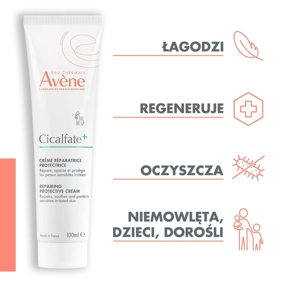 Avene Cicalfate+, regenerujący krem ochronny, 100 ml