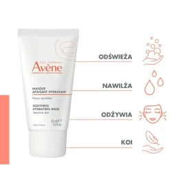 Avene Eau Thermale, maseczka kojąco-nawilżająca, 50 ml
