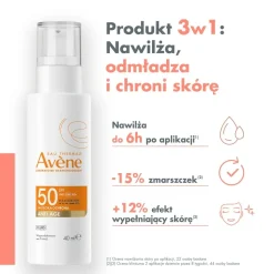 Avene fluid przeciwsłoneczny anti-age SPF50, 40 ml