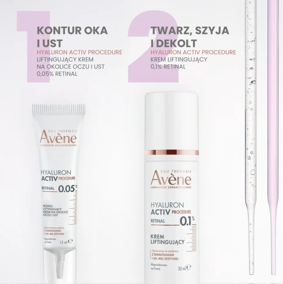 Avene Hyaluron Activ Procedure, krem mikro-liftingujący na okolice oczu i ust, 15 ml