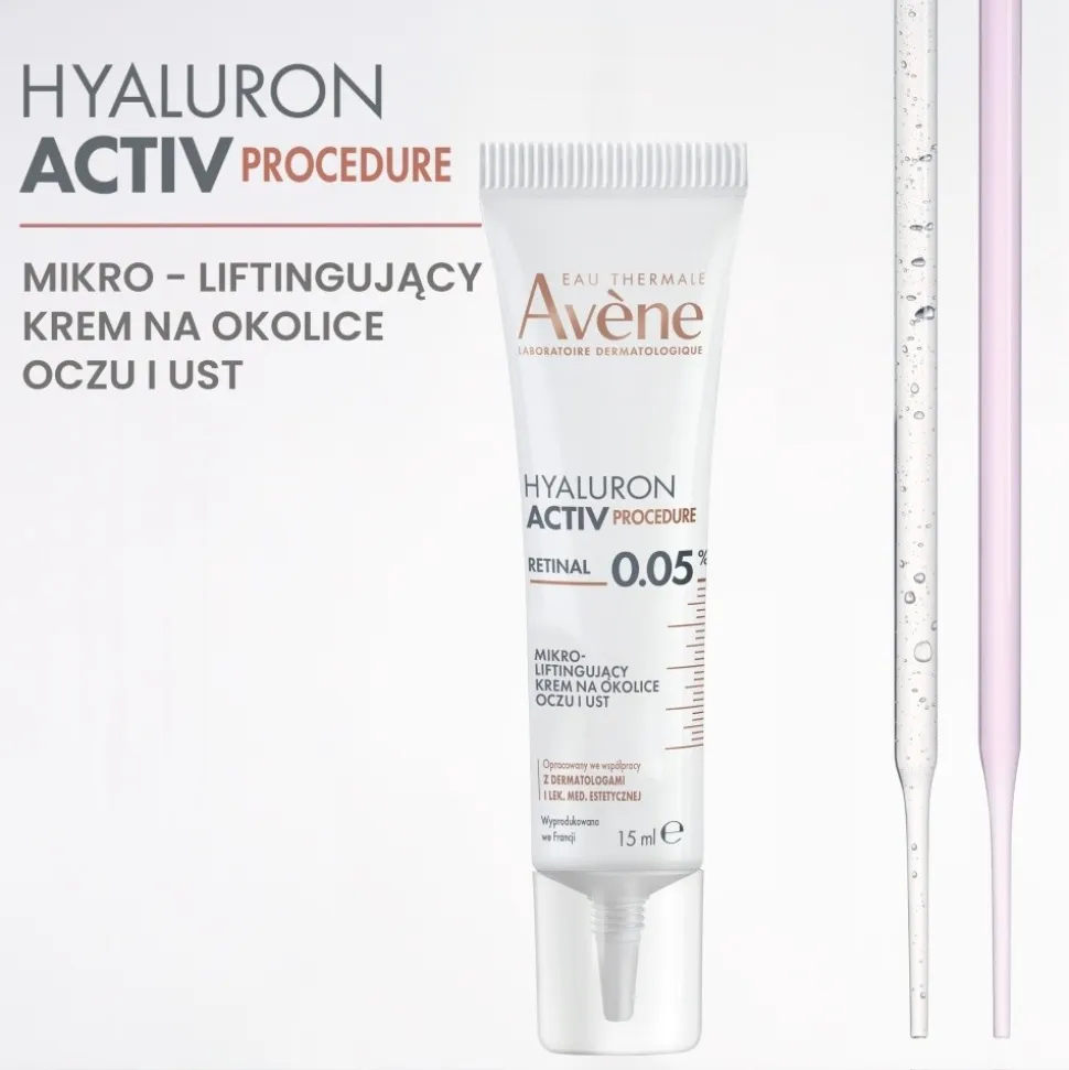 Avene Hyaluron Activ Procedure, krem mikro-liftingujący na okolice oczu i ust, 15 ml