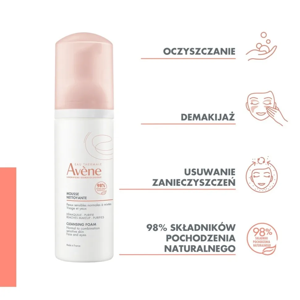 Avene pianka oczyszczająca, 150 ml