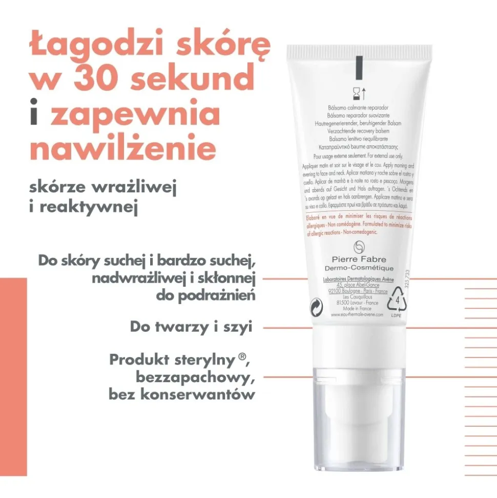 Avene Tolerance Control, balsam łagodząco regenerujący, 40 ml