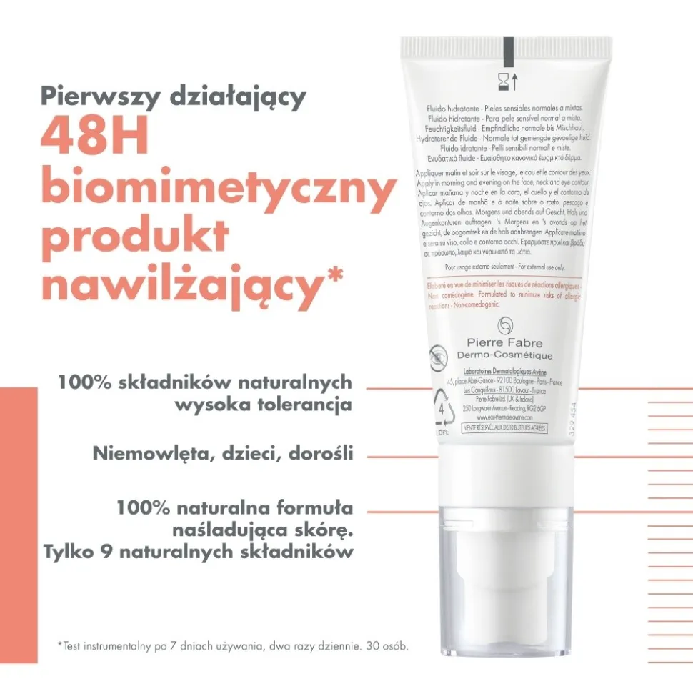 Avene Tolerance Hydra-10, fluid nawilżający, 40 ml
