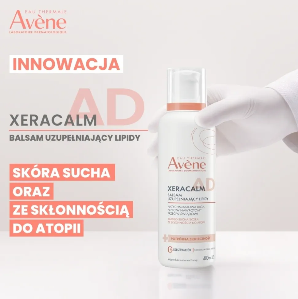 Avene Xera Calm A.D, balsam uzupełniający lipidy, 400 ml