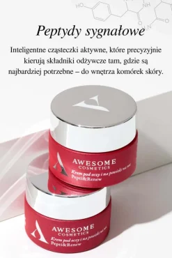Awesome Cosmetics Pepti&More, Pepti&Rise, krem pod oczy i na powieki na dzień, 10 ml + Pepti&Renew, krem pod oczy i na powieki na noc, 10ml