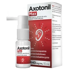Axotonil Max, 440mg/ml, aerozol do uszu, 10 ml
