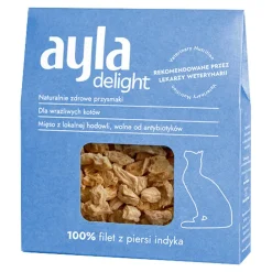 Ayla Delight, filet z piersi indyka, liofilizowane przysmaki dla kota, 28 g