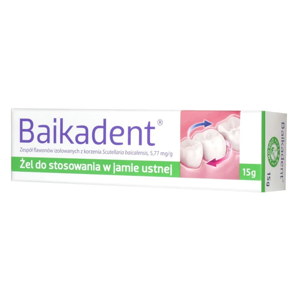 Baikadent, 5,77 mg / g, żel do stosowania w jamie ustnej, 15 g