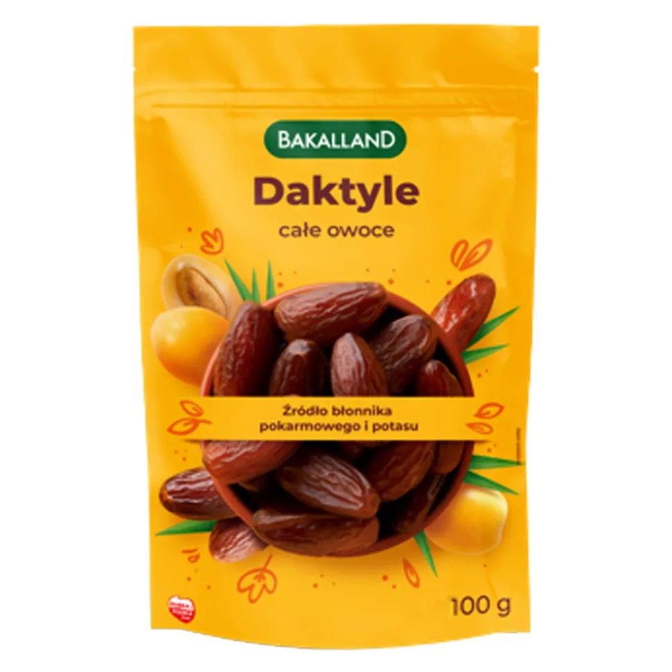 Bakalland, daktyle, całe owoce, 100 g