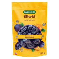 Bakalland, śliwki, całe owoce, 100 g