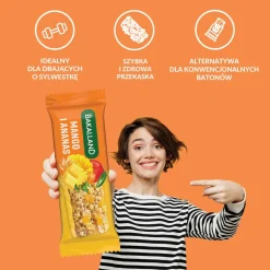 Bakalland, musli mango, baton zbożowy, 40 g