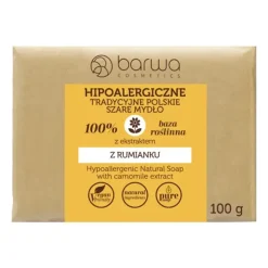 Barwa, Hipoalergiczne Tradycyjne Polskie Szare Mydło z ekstraktem z rumianku, 100g