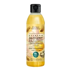 Barwa Naturalna, Szampon Jajeczny do włosów farbowanych i zniszczonych regenerujący, 300 ml