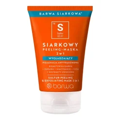 Barwa Siarkowa, Siarkowy peeling-maska wygładzający 2w1, 120 ml