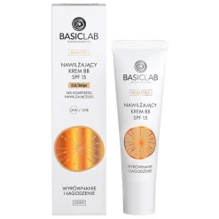 BasicLab Beauties, nawilżający krem,BB SPF15, Beige, 33 ml