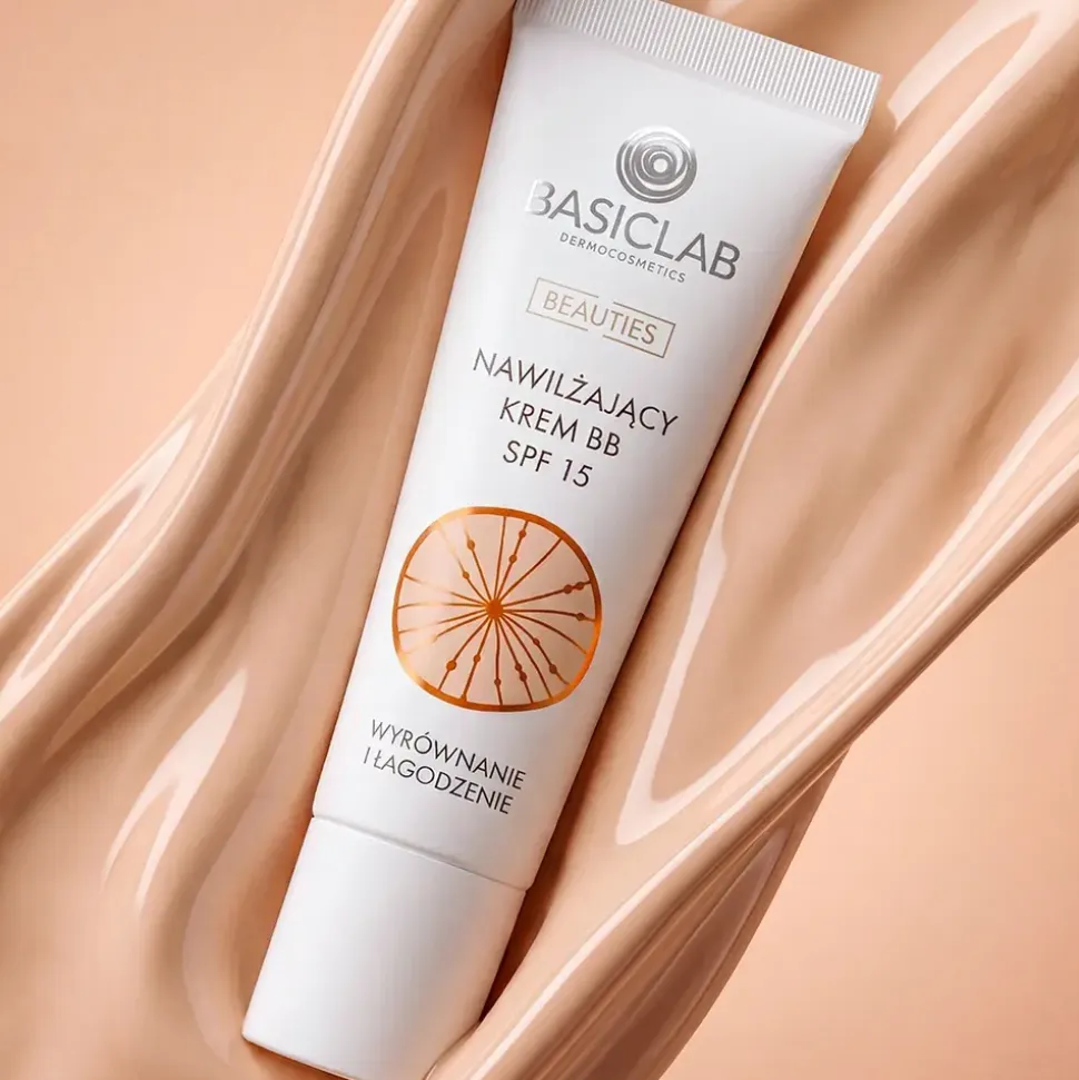 BasicLab Beauties, nawilżający krem,BB SPF15, Beige, 33 ml