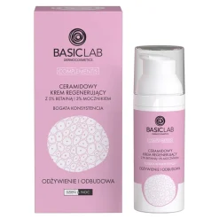 BasicLab Compelmentis, ceramidowy krem regenerujący o bogatej konsystencji, 50 ml