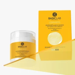 BasicLab Complementis, rozświetlająca maska do twarzy, szyi i dekoltu, 50 ml
