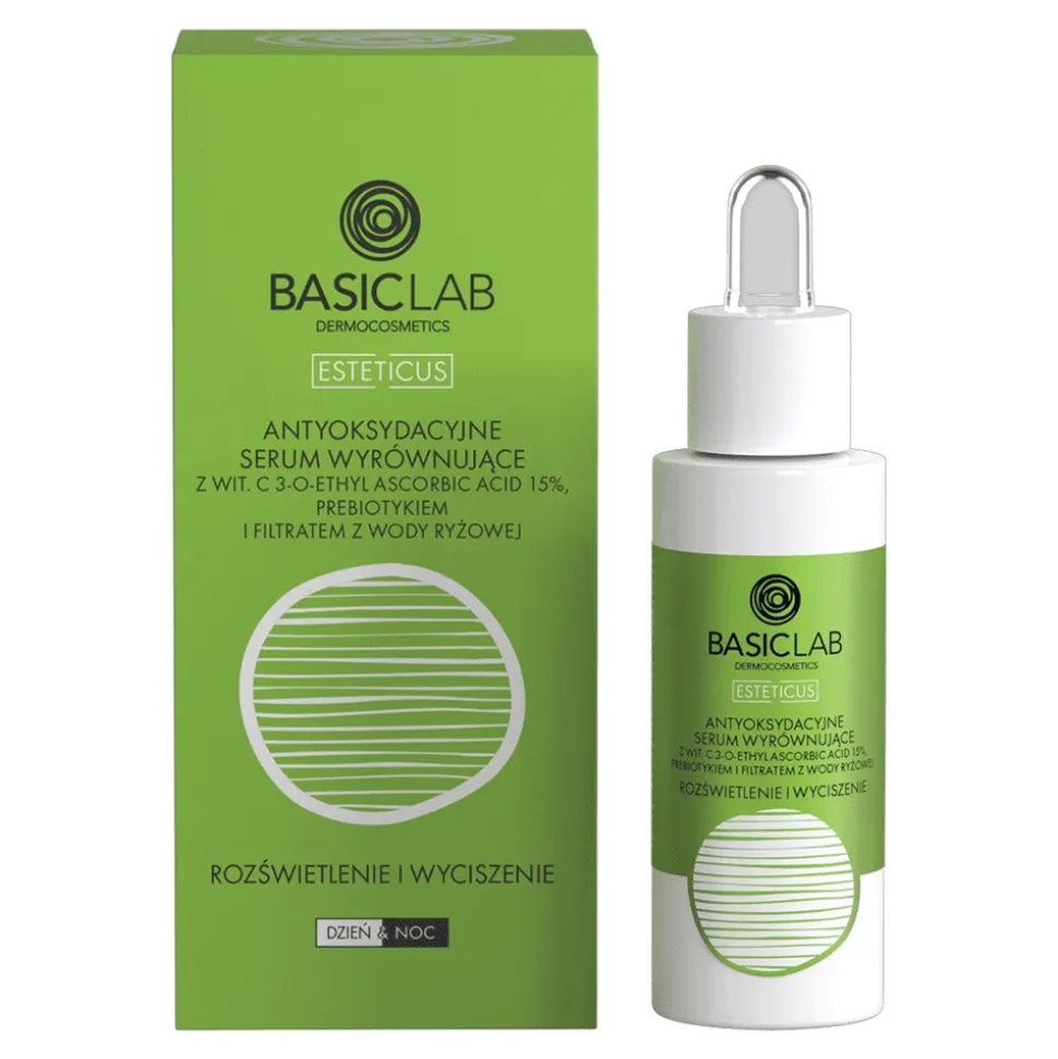 BasicLab Esteticus, antyoksydacyjne serum wyrównujące z witaminą C 15%, 30 ml