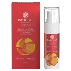 BasicLab Esteticus, serum z 0,3% retinolu, 3% witaminą C i koenzymem Q10, 30 ml