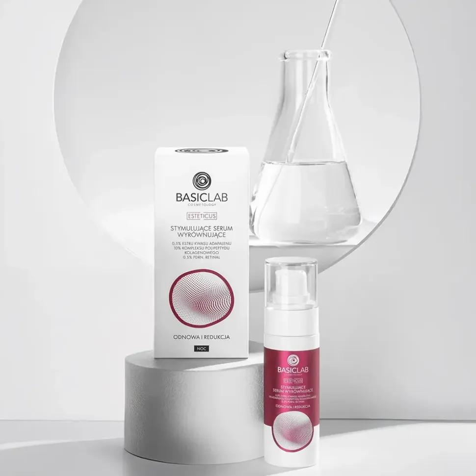 BasicLab Esteticus, stymulujące serum wyrównujące z retinalem na noc, 30 ml