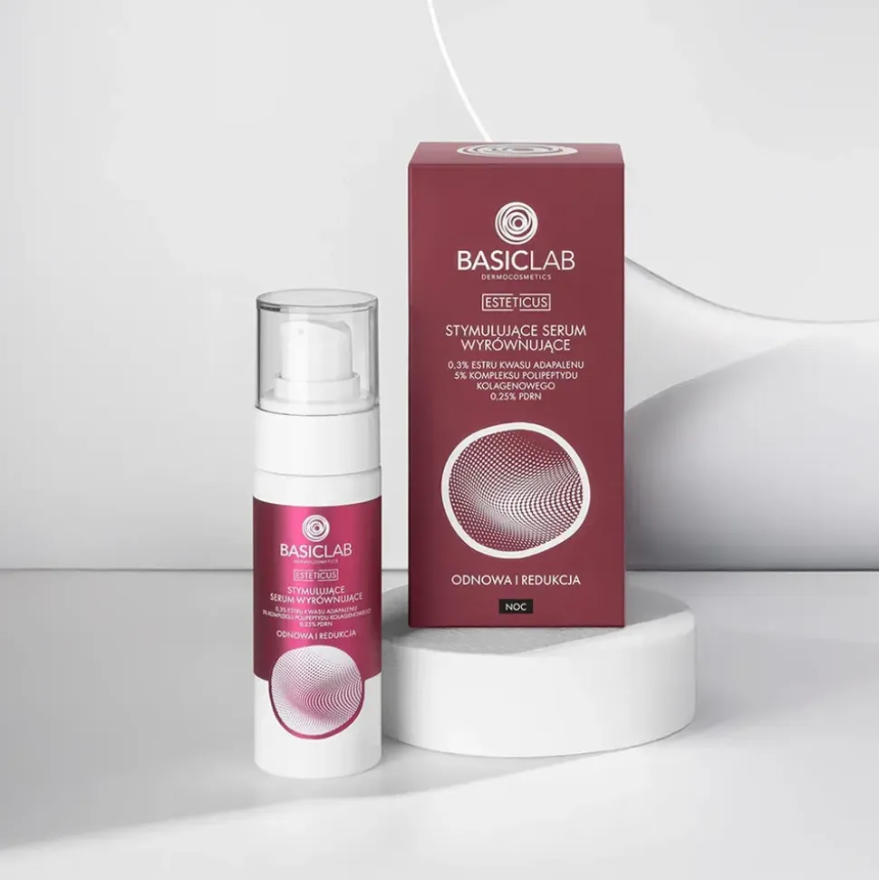 BasicLab Esteticus, stymulujące serum wyrównujące na noc, 30 ml