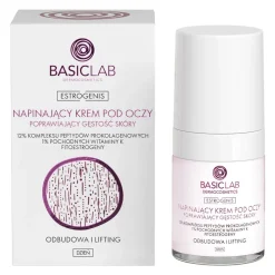 BasicLab Estrogenis, napinający krem pod oczy, na dzień, 18 ml