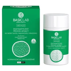 BasicLab Micellis, Enzymatyczny peeling myjący do skóry tłustej, trądzikowej i wrażliwej ,35 g