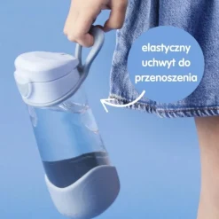 B.box Butelka na wodę, bidon z ustnikiem dla dziecka tritanowy, Ocean Breeze, 12 m+, 450 ml