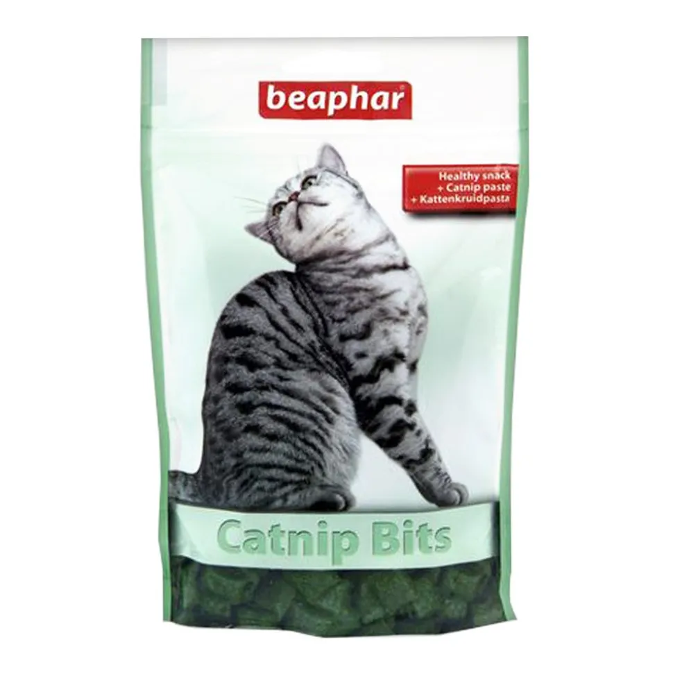 Beaphar Catnip Bits, przysmaki z kocimiętką dla kotów, 150 g