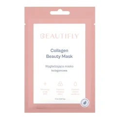 Beautifly Collagen Beauty Mask, wygładzająca maska kolagenowa w płachcie, 1 szt.