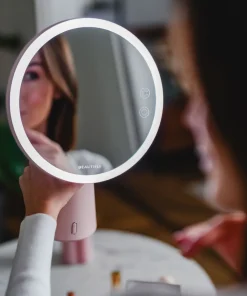 Beautifly Smart Moon Mirror z wbudowanym głośnikiem Bluetooth, lustro z regulacją światła LED, 1 szt.